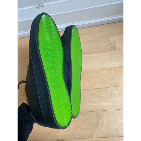 P448 "jack" all black sneakers mens Missized* 41 & 42 leather - Picture 5 of 10